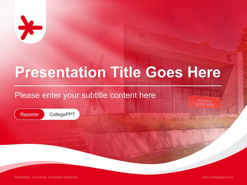 RheinMain University of Applied Sciences Lecture Sharing and Networking Event PPT Template4:3 ratio PPT effect preview image4