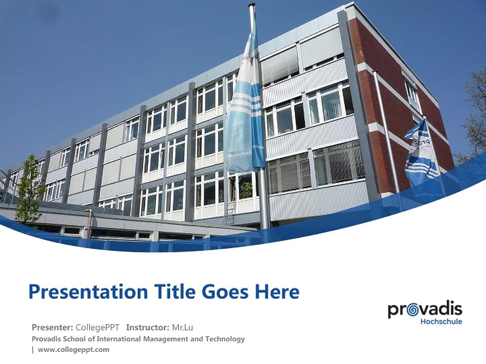 Provadis School of International Management and Technology Course/Courseware Creation PPT Template4:3 ratio PPT effect preview image5