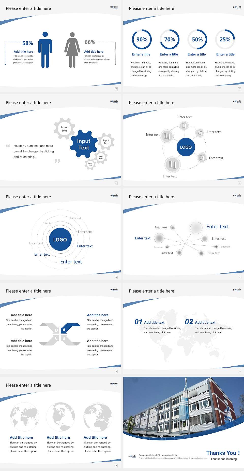 Provadis School of International Management and Technology Course/Courseware Creation PPT Template4:3 ratio PPT effect preview image4