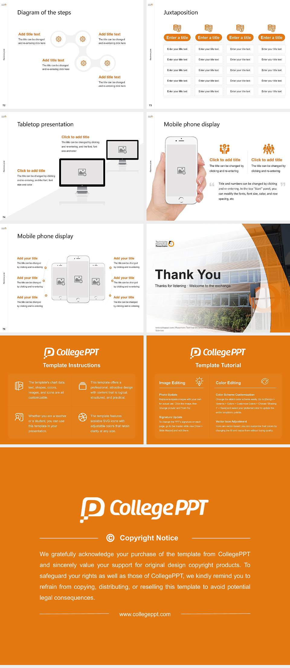Rosenheim Technical University of Applied Sciences Competition/Entrepreneurship Contest PPT Template4:3 ratio PPT effect preview image9