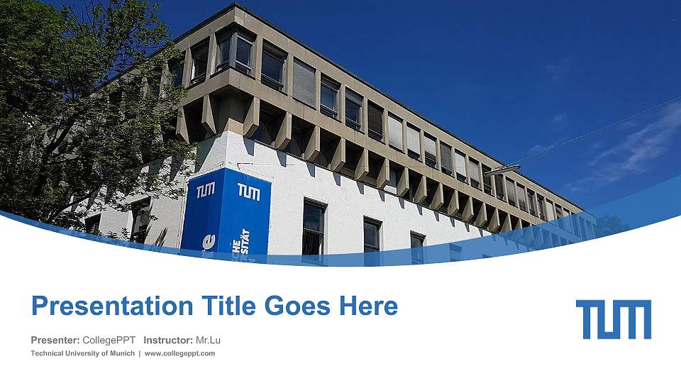Technical University of Munich Course/Courseware Creation PPT Template16:9 ratio PPT effect preview image