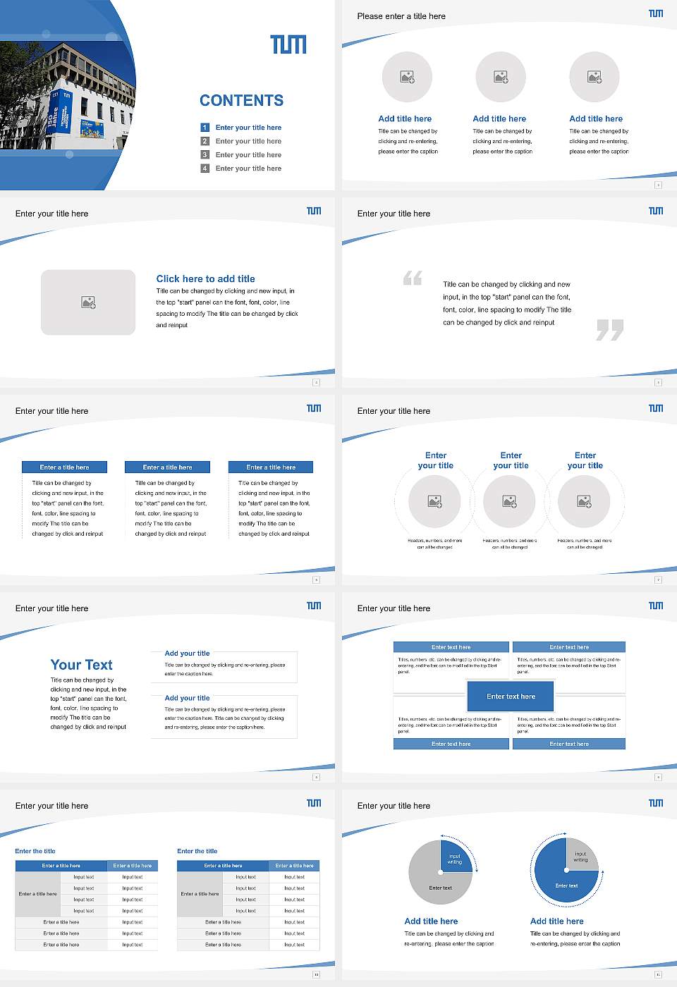 Technical University of Munich Course/Courseware Creation PPT Template16:9 ratio PPT effect preview image2