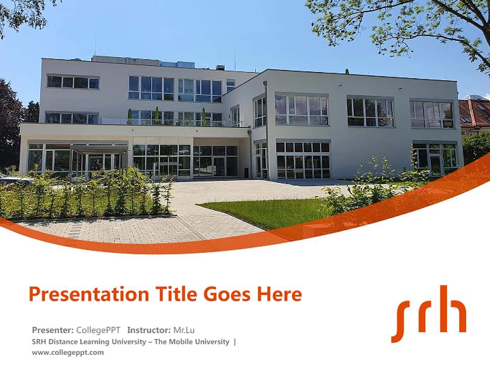 SRH Distance Learning University – The Mobile University Course/Courseware Creation PPT Template4:3 ratio PPT effect preview image5