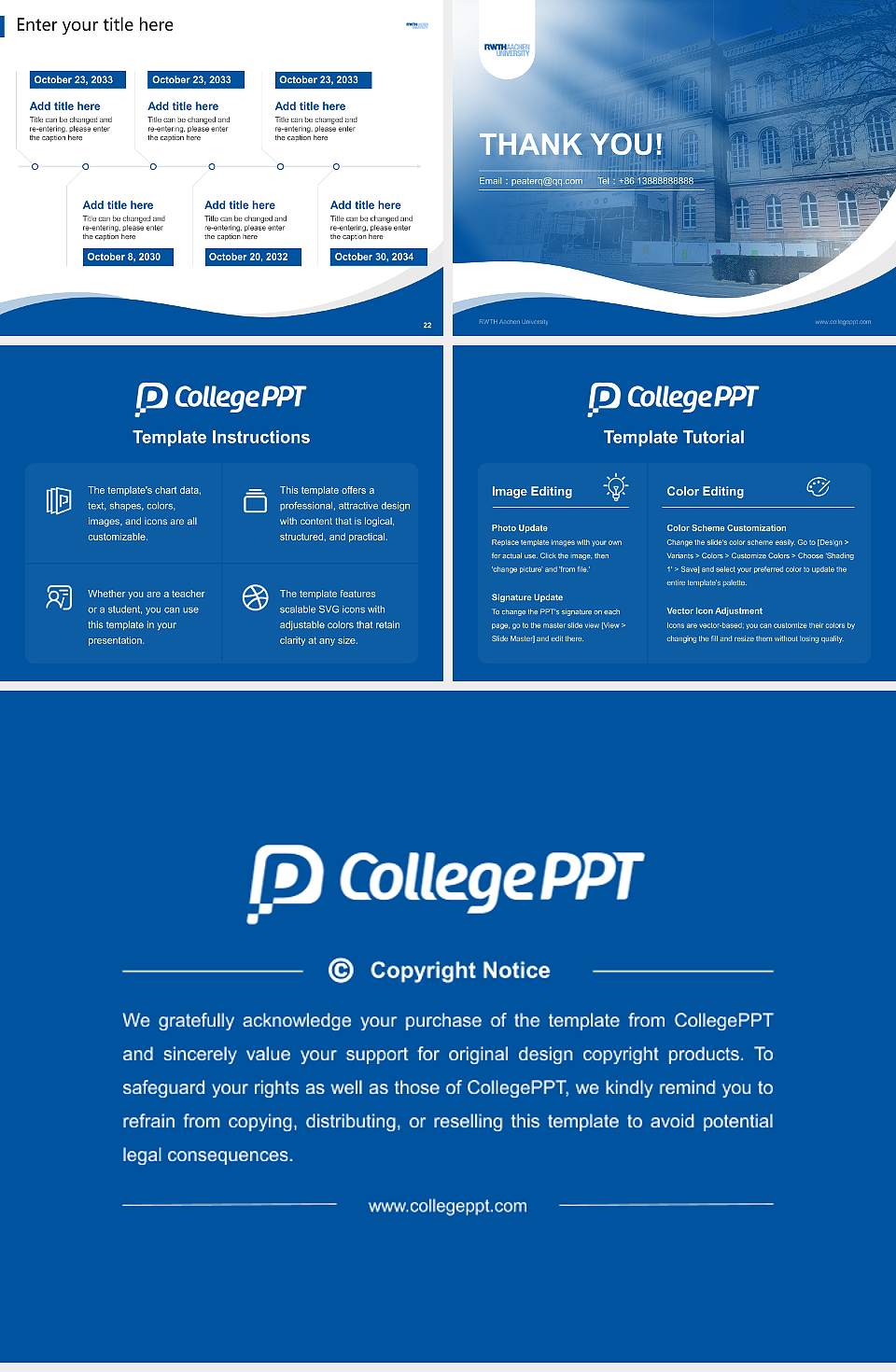 RWTH Aachen University Lecture Sharing and Networking Event PPT Template4:3 ratio PPT effect preview image4
