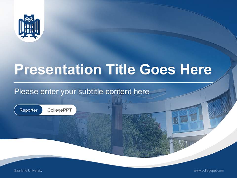 Saarland University Lecture Sharing and Networking Event PPT Template4:3 ratio PPT effect preview image4