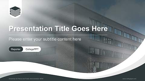 University for Police and Public Administration NRW Lecture Sharing and Networking Event PPT Template