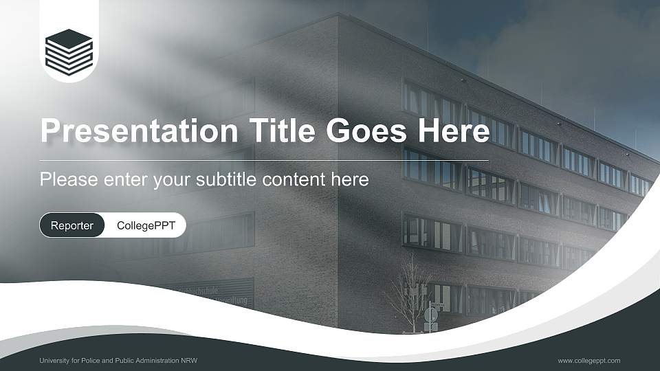 University for Police and Public Administration NRW Lecture Sharing and Networking Event PPT Template16:9 ratio PPT effect preview image