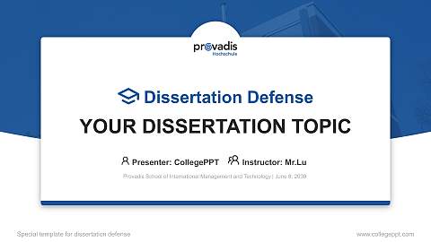Provadis School of International Management and Technology Graduation Thesis Defense PPT Template