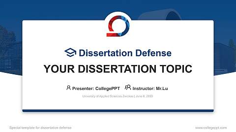 University of Applied Sciences Zwickau Graduation Thesis Defense PPT Template
