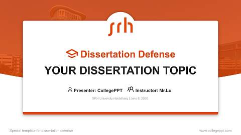SRH University Heidelberg Graduation Thesis Defense PPT Template