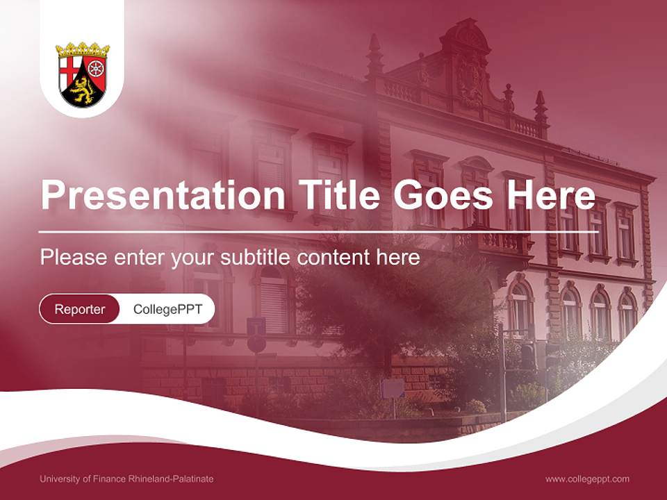 University of Finance Rhineland-Palatinate Lecture Sharing and Networking Event PPT Template4:3 ratio PPT effect preview image4