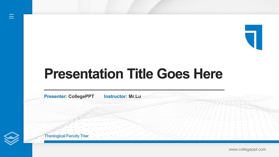 Theological Faculty Trier Thesis Proposal/Graduation Defense PPT Template16:9 ratio PPT effect preview image