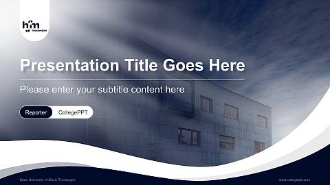 State University of Music Trossingen Lecture Sharing and Networking Event PPT Template