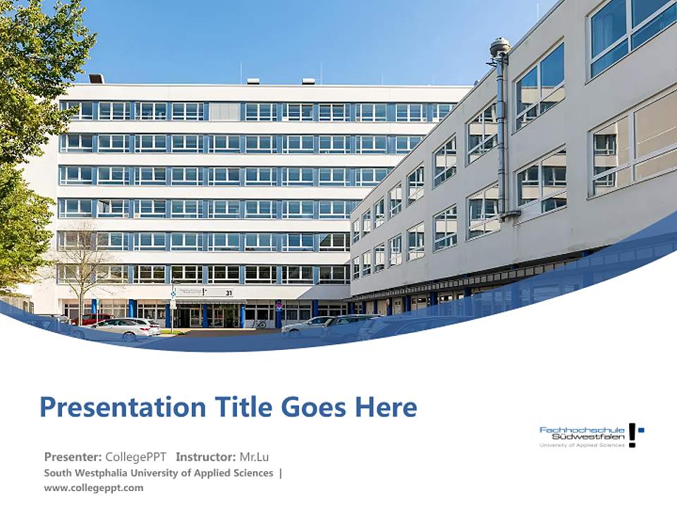 South Westphalia University of Applied Sciences Course/Courseware Creation PPT Template4:3 ratio PPT effect preview image5