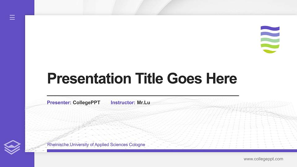 Rheinische University of Applied Sciences Cologne Thesis Proposal/Graduation Defense PPT Template16:9 ratio PPT effect preview image