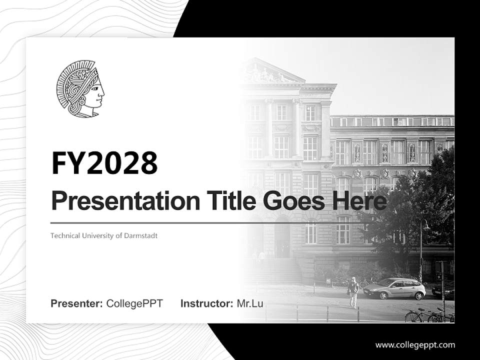 Technical University of Darmstadt Academic Presentation/Research Findings Report PPT Template4:3 ratio PPT effect preview image5