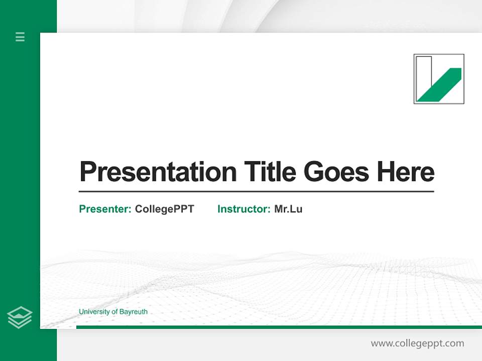 University of Bayreuth Thesis Proposal/Graduation Defense PPT Template4:3 ratio PPT effect preview image5