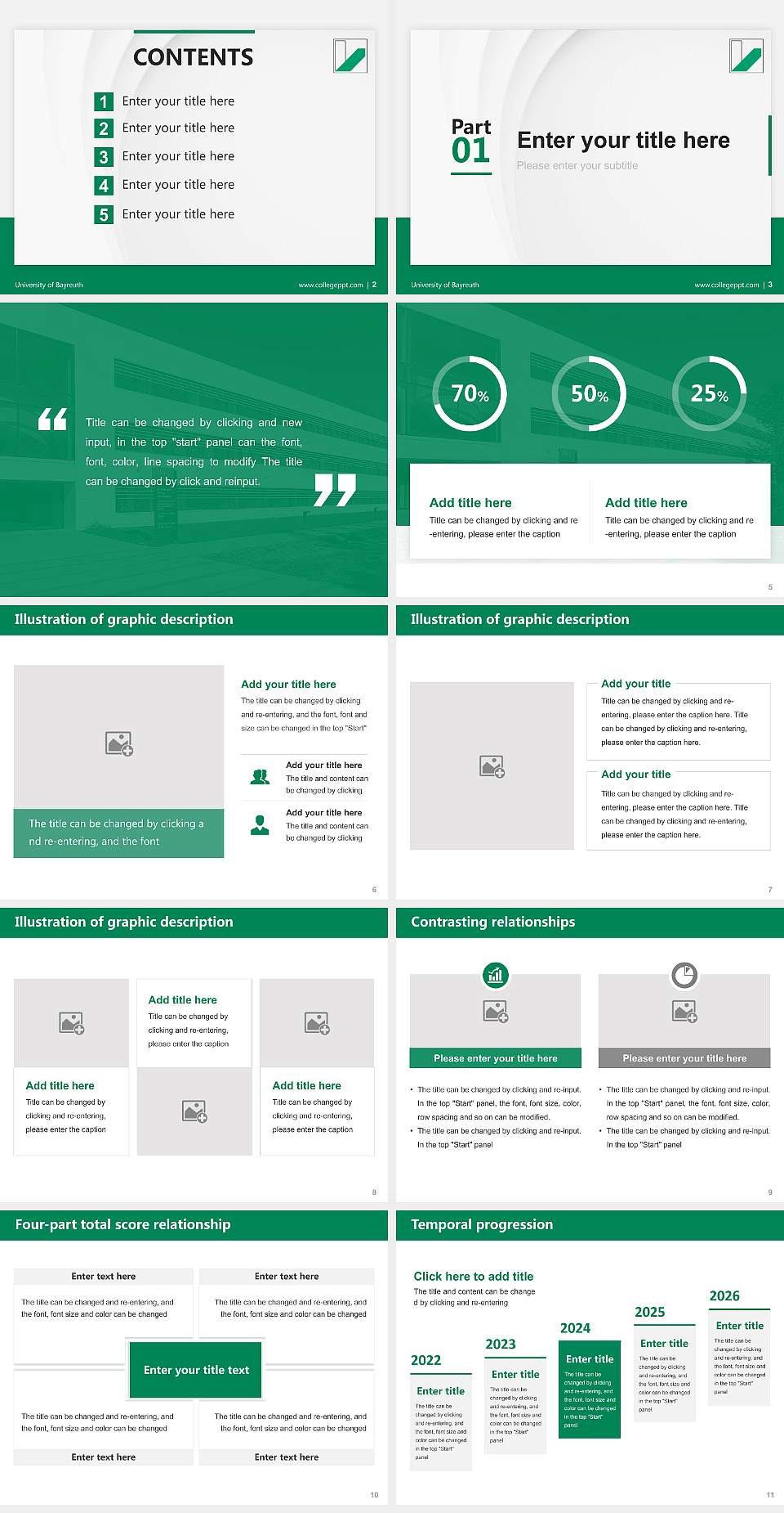 University of Bayreuth Thesis Proposal/Graduation Defense PPT Template4:3 ratio PPT effect preview image2