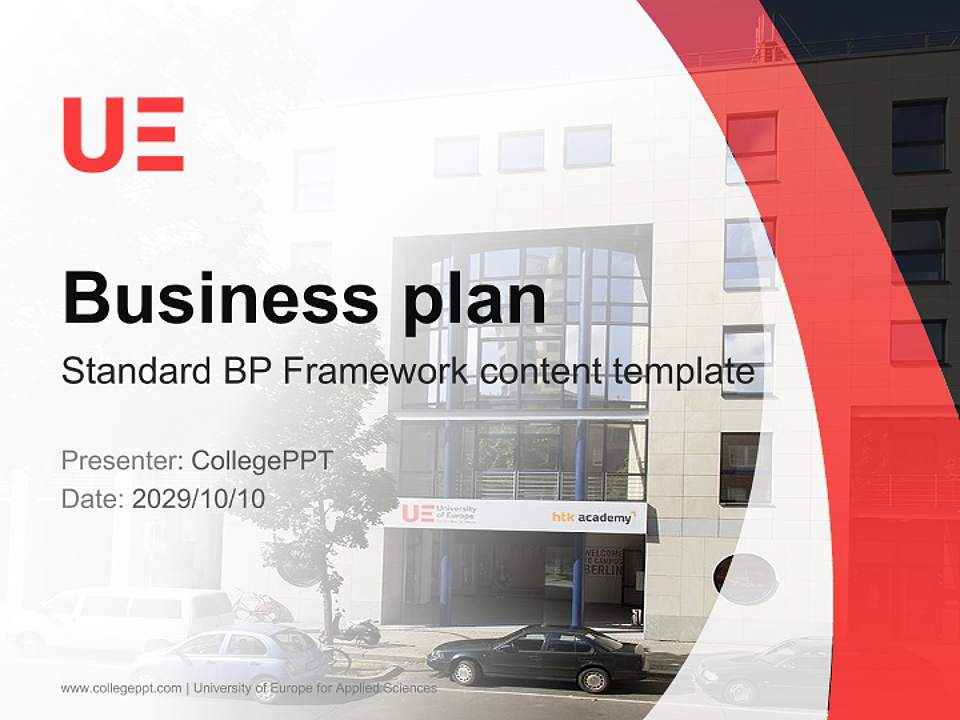 University of Europe for Applied Sciences Competition/Entrepreneurship Contest PPT Template4:3 ratio PPT effect preview image9