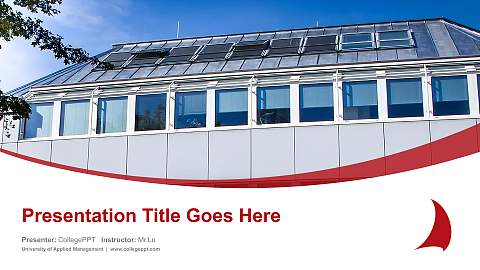 University of Applied Management Course/Courseware Creation PPT Template