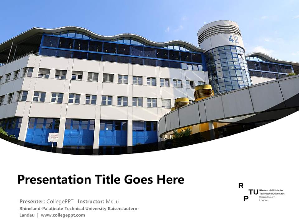 Rhineland-Palatinate Technical University Kaiserslautern-Landau Course/Courseware Creation PPT Template4:3 ratio PPT effect preview image5
