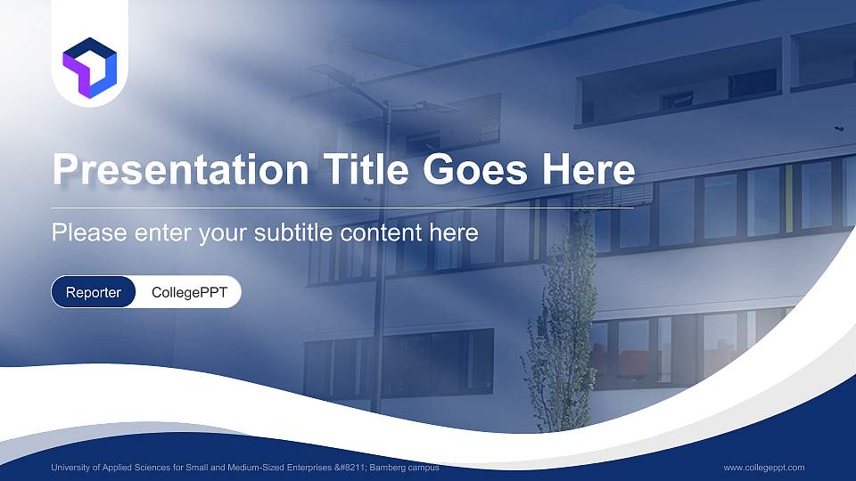 University of Applied Sciences for Small and Medium-Sized Enterprises – Bamberg campus Lecture Sharing and Networking Event PPT Template16:9 ratio PPT effect preview image