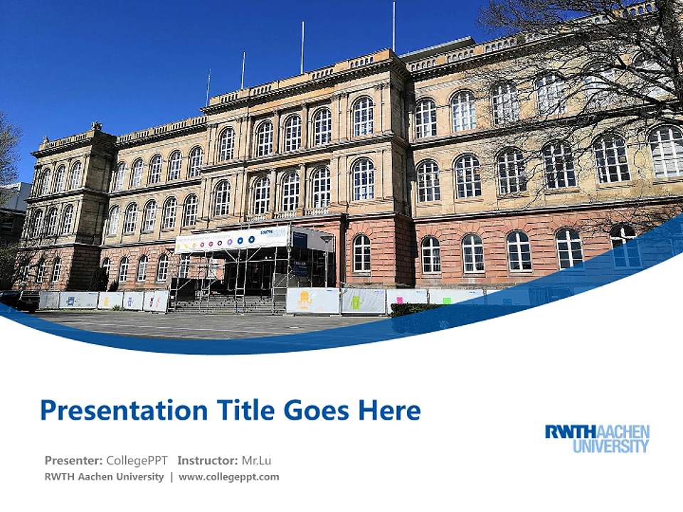RWTH Aachen University Course/Courseware Creation PPT Template4:3 ratio PPT effect preview image5