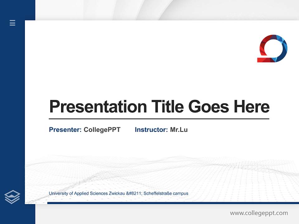 University of Applied Sciences Zwickau – Scheffelstraße campus Thesis Proposal/Graduation Defense PPT Template4:3 ratio PPT effect preview image5