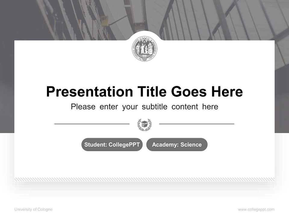 University of Cologne National Scholarship Defense PPT Template4:3 ratio PPT effect preview image4