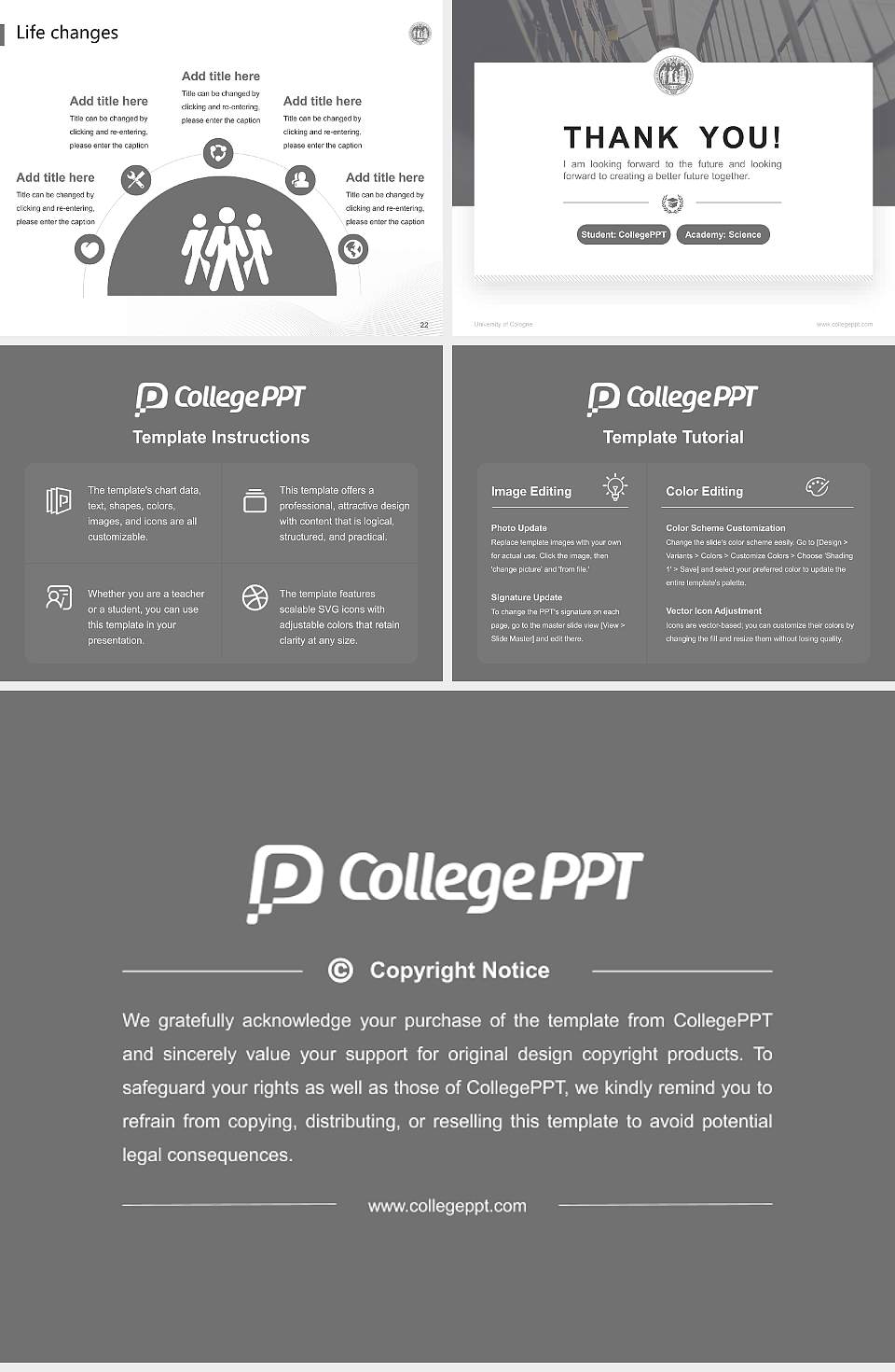 University of Cologne National Scholarship Defense PPT Template4:3 ratio PPT effect preview image4
