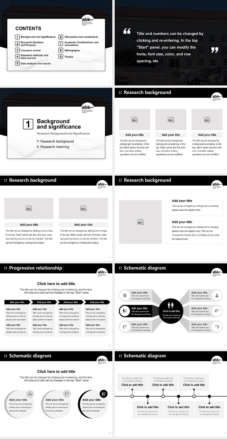 State Academy of Fine Arts Stuttgart Graduation Thesis Defense PPT Template4:3 ratio PPT effect preview image2