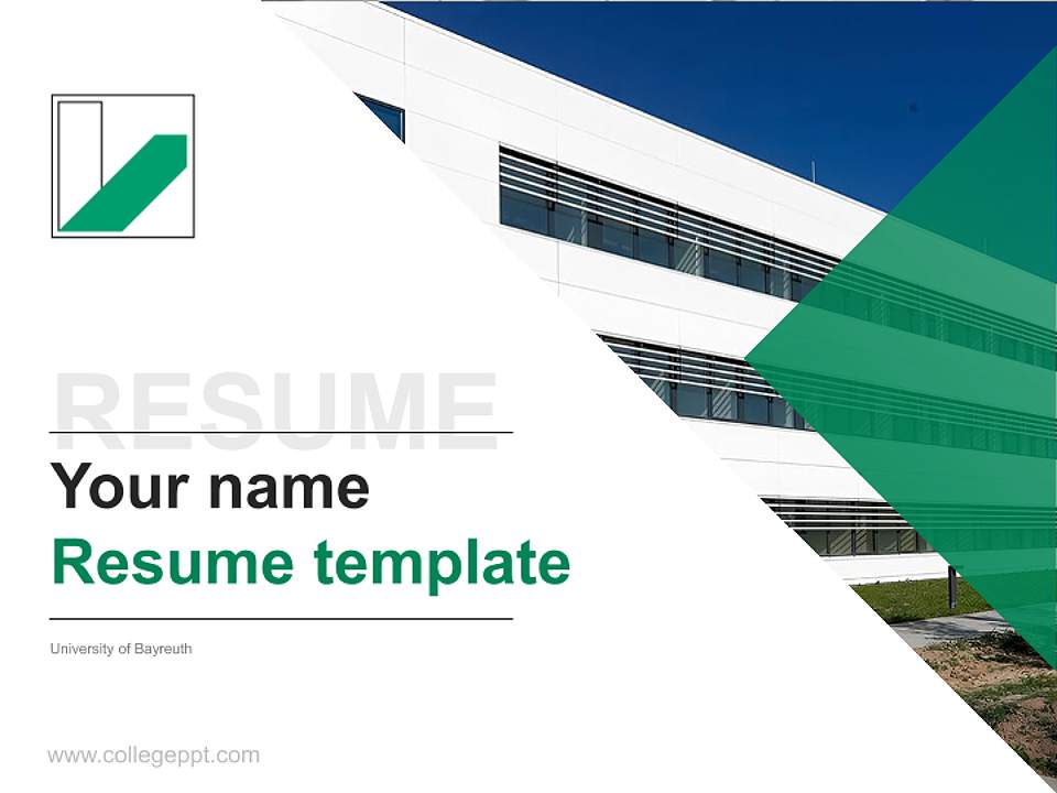 University of Bayreuth Resume PPT Template4:3 ratio PPT effect preview image5