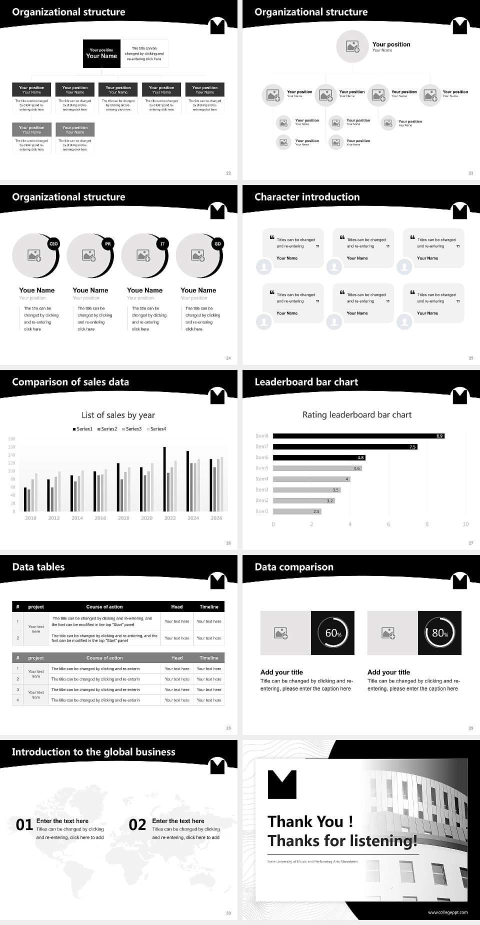 State University of Music and Performing Arts Mannheim Academic Presentation/Research Findings Report PPT Template4:3 ratio PPT effect preview image4