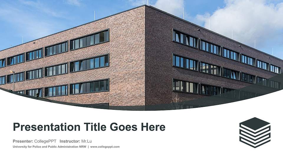 University for Police and Public Administration NRW Course/Courseware Creation PPT Template16:9 ratio PPT effect preview image