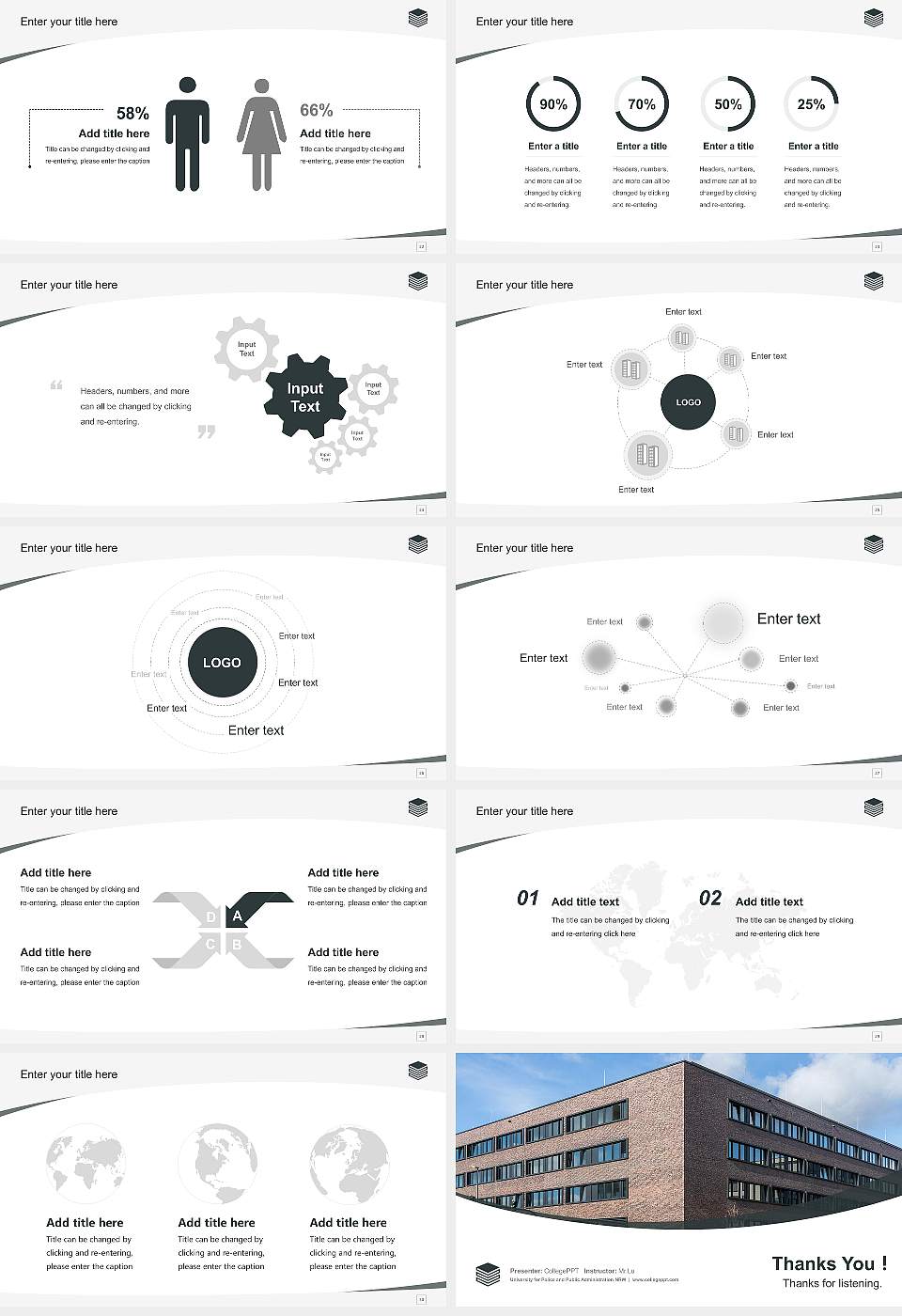 University for Police and Public Administration NRW Course/Courseware Creation PPT Template16:9 ratio PPT effect preview image4