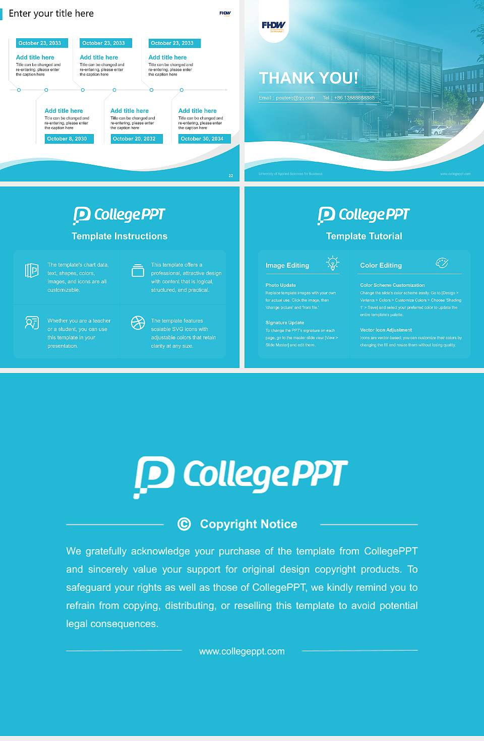 University of Applied Sciences for Business Lecture Sharing and Networking Event PPT Template4:3 ratio PPT effect preview image4