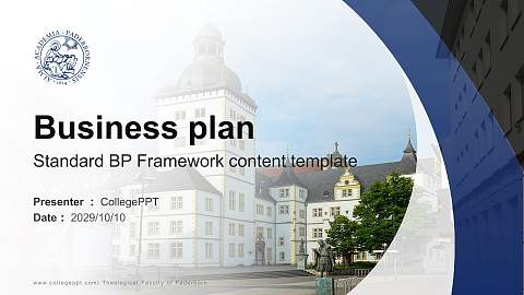 Theological Faculty of Paderborn Competition/Entrepreneurship Contest PPT Template