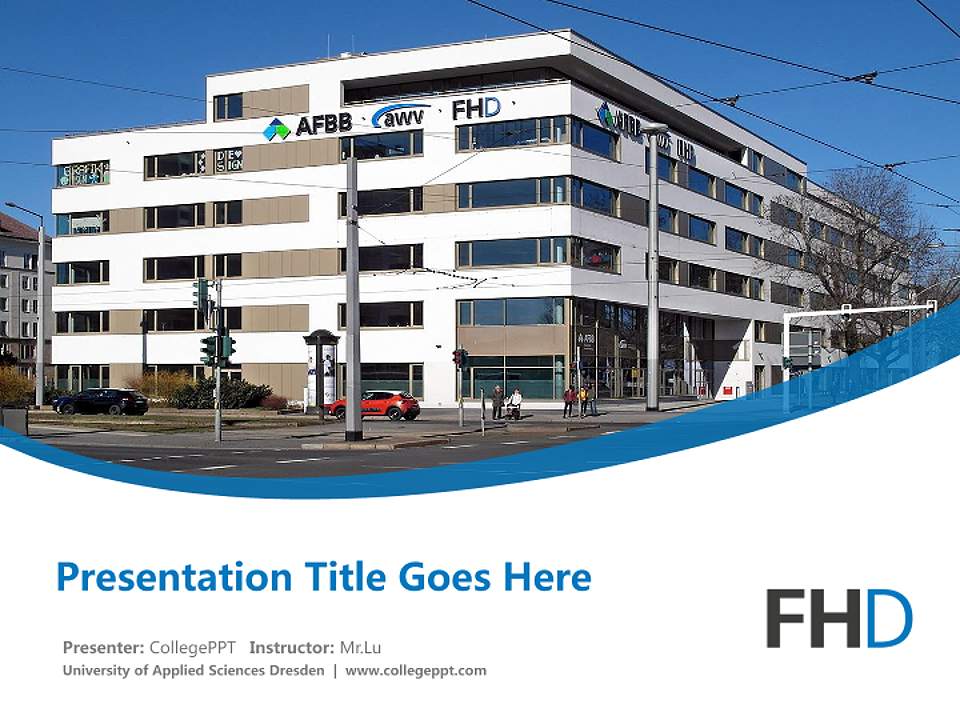 University of Applied Sciences Dresden Course/Courseware Creation PPT Template4:3 ratio PPT effect preview image5