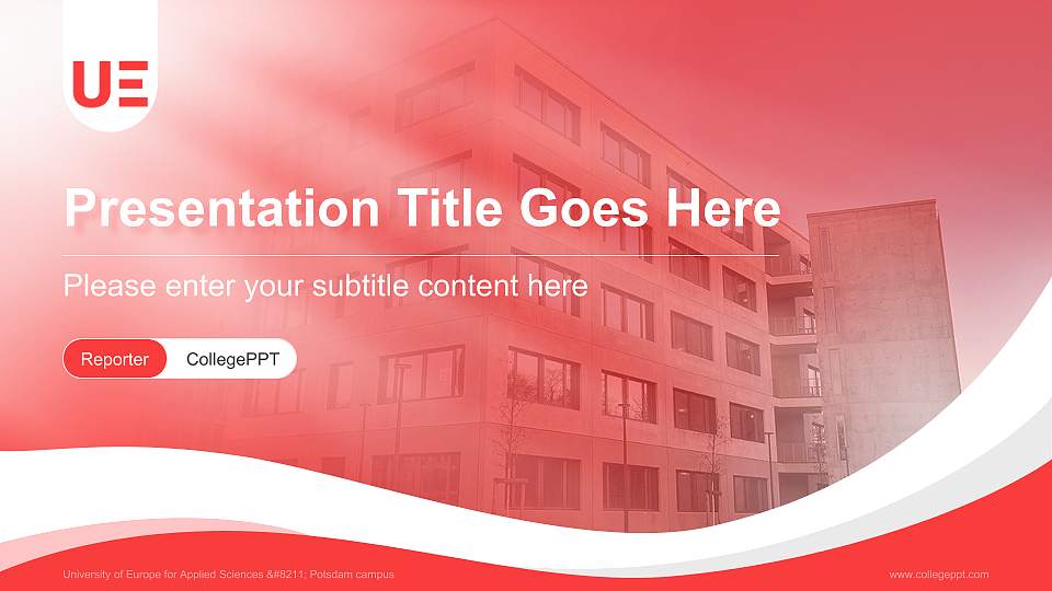 University of Europe for Applied Sciences – Potsdam campus Lecture Sharing and Networking Event PPT Template16:9 ratio PPT effect preview image