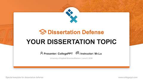 University of Applied Sciences Bremen Graduation Thesis Defense PPT Template