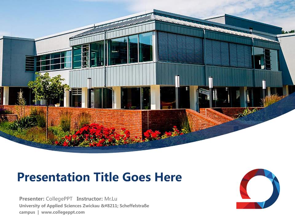 University of Applied Sciences Zwickau – Scheffelstraße campus Course/Courseware Creation PPT Template4:3 ratio PPT effect preview image5