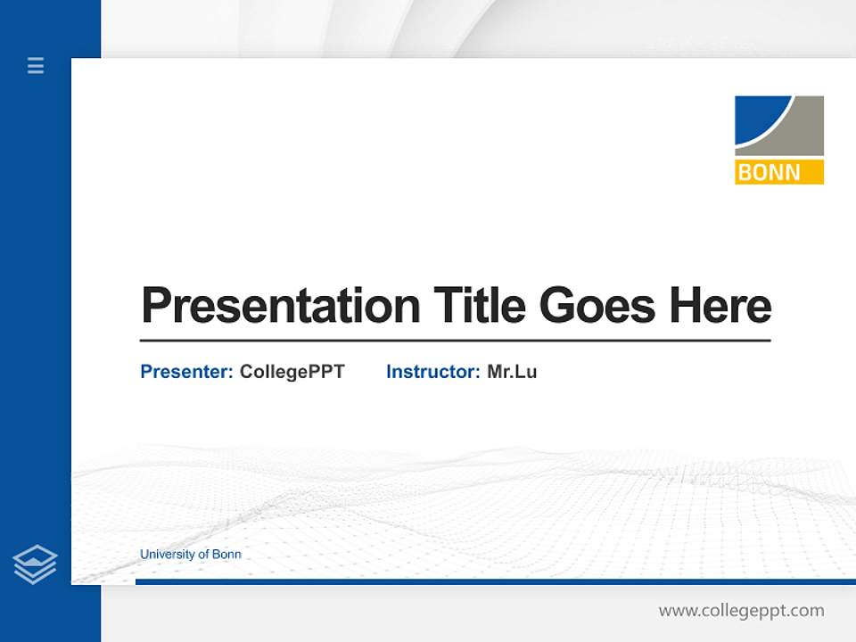 University of Bonn Thesis Proposal/Graduation Defense PPT Template4:3 ratio PPT effect preview image5