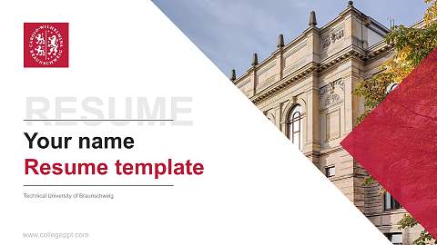 Technical University of Braunschweig Resume PPT Template