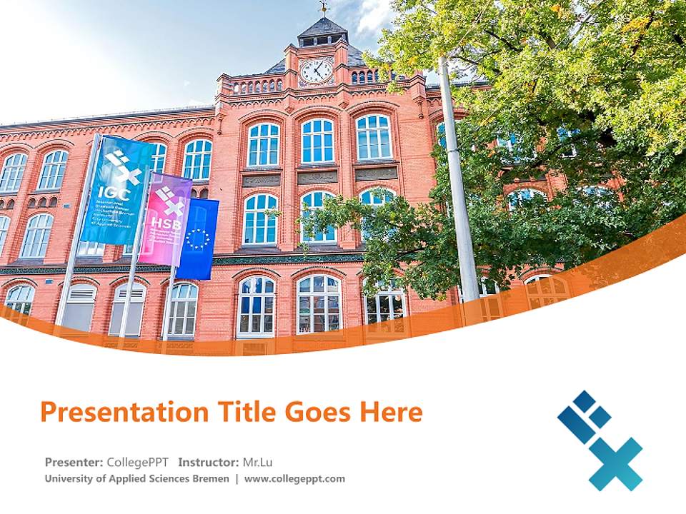 University of Applied Sciences Bremen Course/Courseware Creation PPT Template4:3 ratio PPT effect preview image5