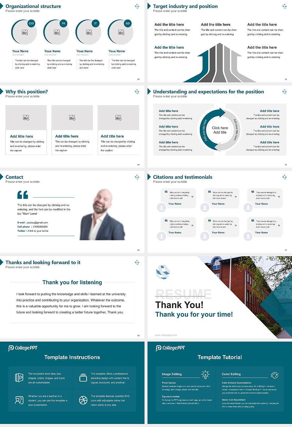 University of Applied Sciences for Administration and Service in Schleswig-Holstein Resume PPT Template16:9 ratio PPT effect preview image4