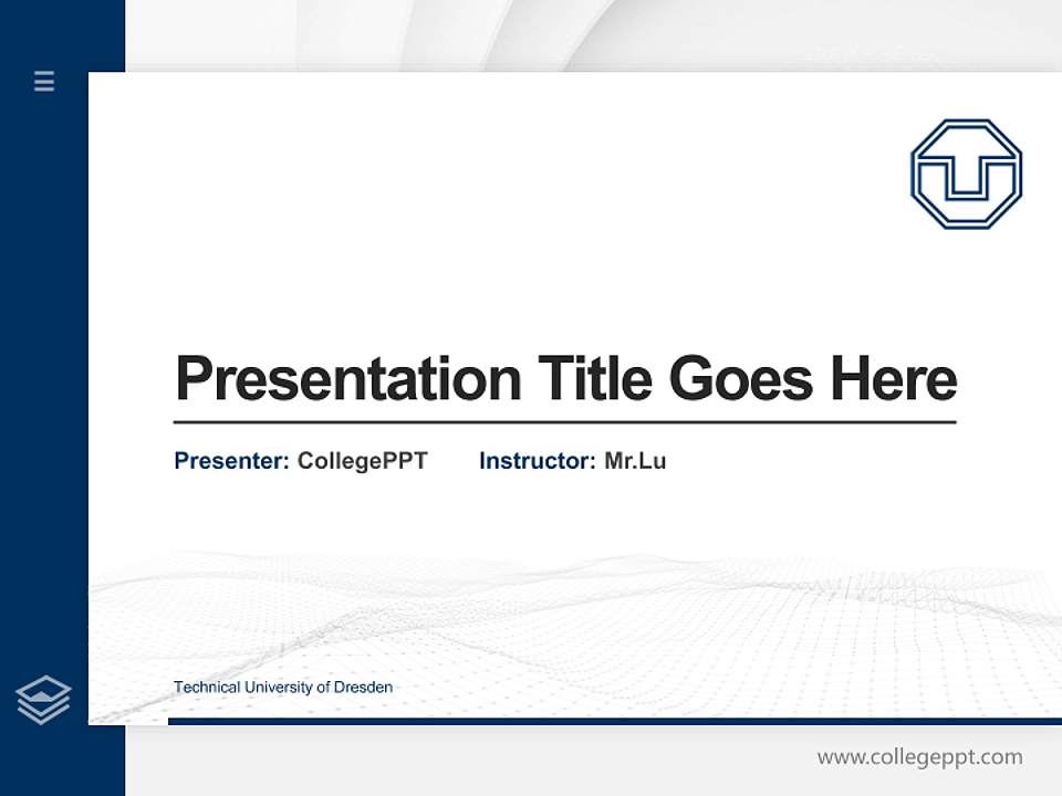 Technical University of Dresden Thesis Proposal/Graduation Defense PPT Template4:3 ratio PPT effect preview image5