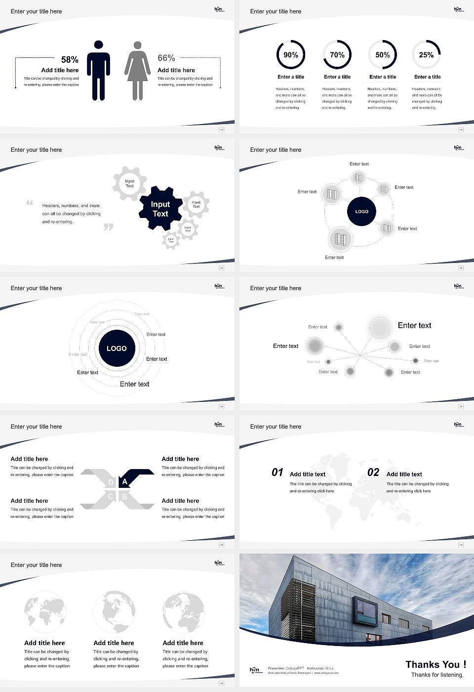 State University of Music Trossingen Course/Courseware Creation PPT Template16:9 ratio PPT effect preview image4