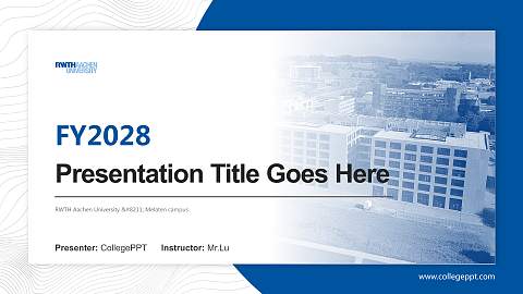 RWTH Aachen University – Melaten campus Academic Presentation/Research Findings Report PPT Template