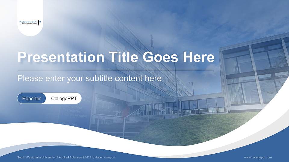 South Westphalia University of Applied Sciences – Hagen campus Lecture Sharing and Networking Event PPT Template16:9 ratio PPT effect preview image