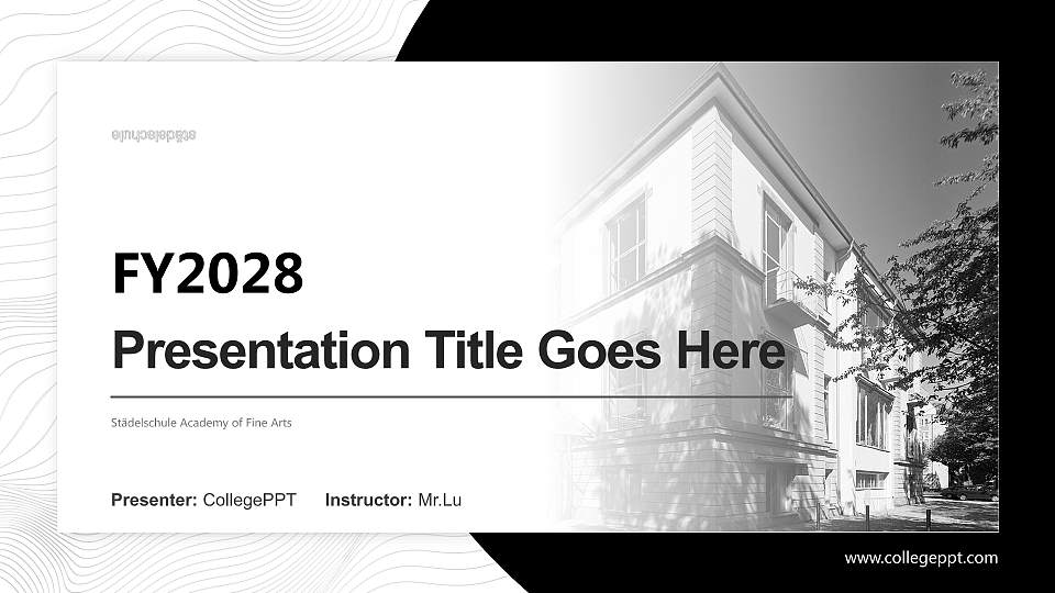 Städelschule Academy of Fine Arts Academic Presentation/Research Findings Report PPT Template16:9 ratio PPT effect preview image